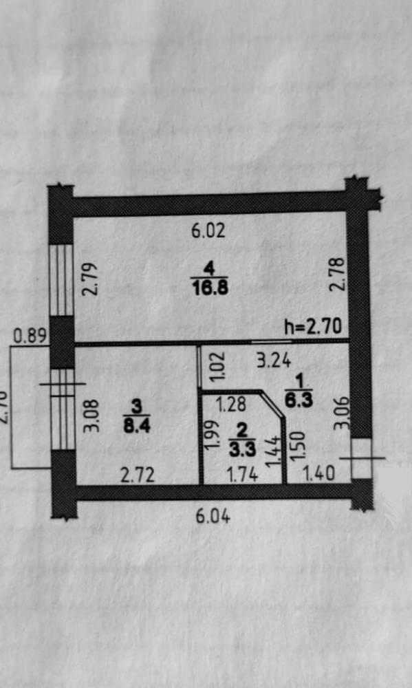 Ставропольский край, Ставрополь, Чехова ул.; Квартира 37м² 1/5 эт.